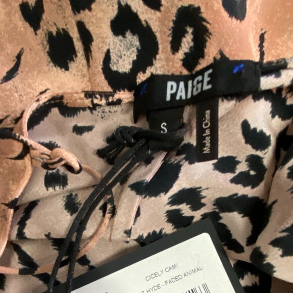 New! Paige Cicely Cami Light Hyde Faded Animal Size S - Picture 4 of 6